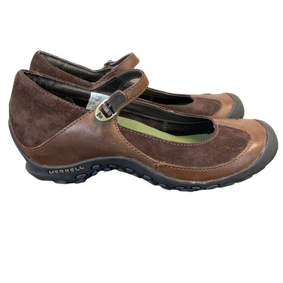 Merrell Plaza MJ Mary Jane Saddle Shoes In Brown Size 7.5 - Picture 6 of 8